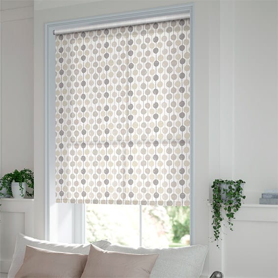 ColorizedZoom Taimi Stripe Neutral Roller Blind