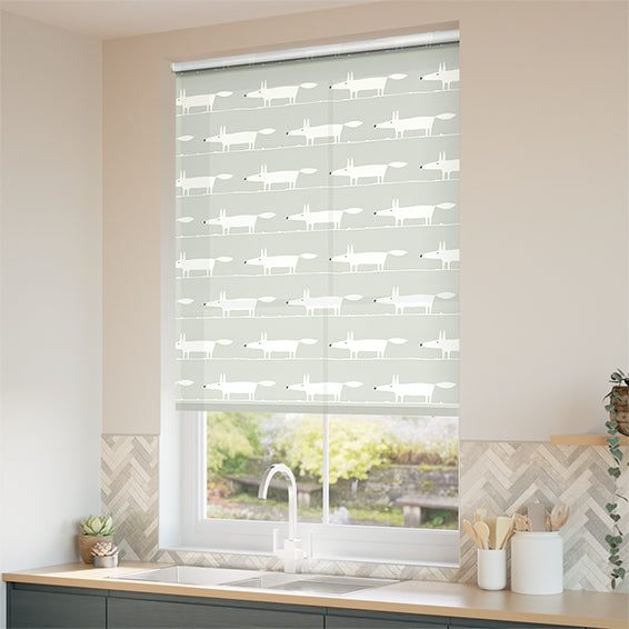 ColorizedZoom Mr Fox Mini Slate Roller Blind 3629