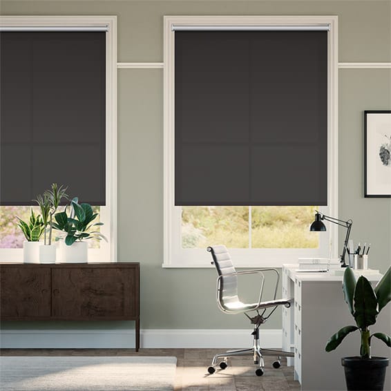 Colorized Thermal Plus Anthracite  Energy Saving Roller Blind 3657