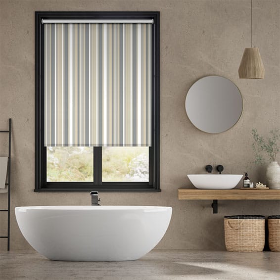 Colorized Splash Blackout Hampton Stripe Naturale Roller Blind 3677