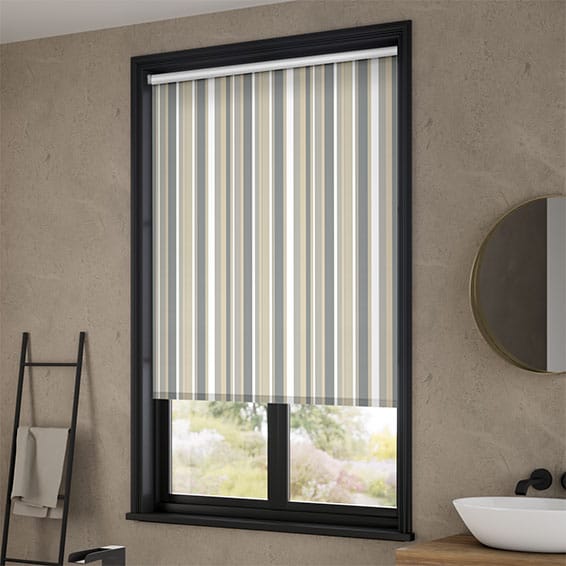 ColorizedZoom Splash Blackout Hampton Stripe Naturale Roller Blind 3677