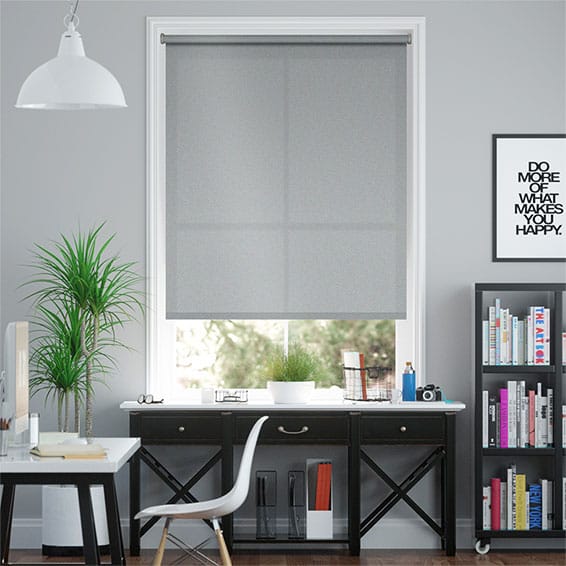 Colorized Aster Metallic Silver Roller Blind