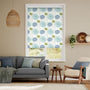 Colorized Gardenia Inky Blue Roller Blind 3689