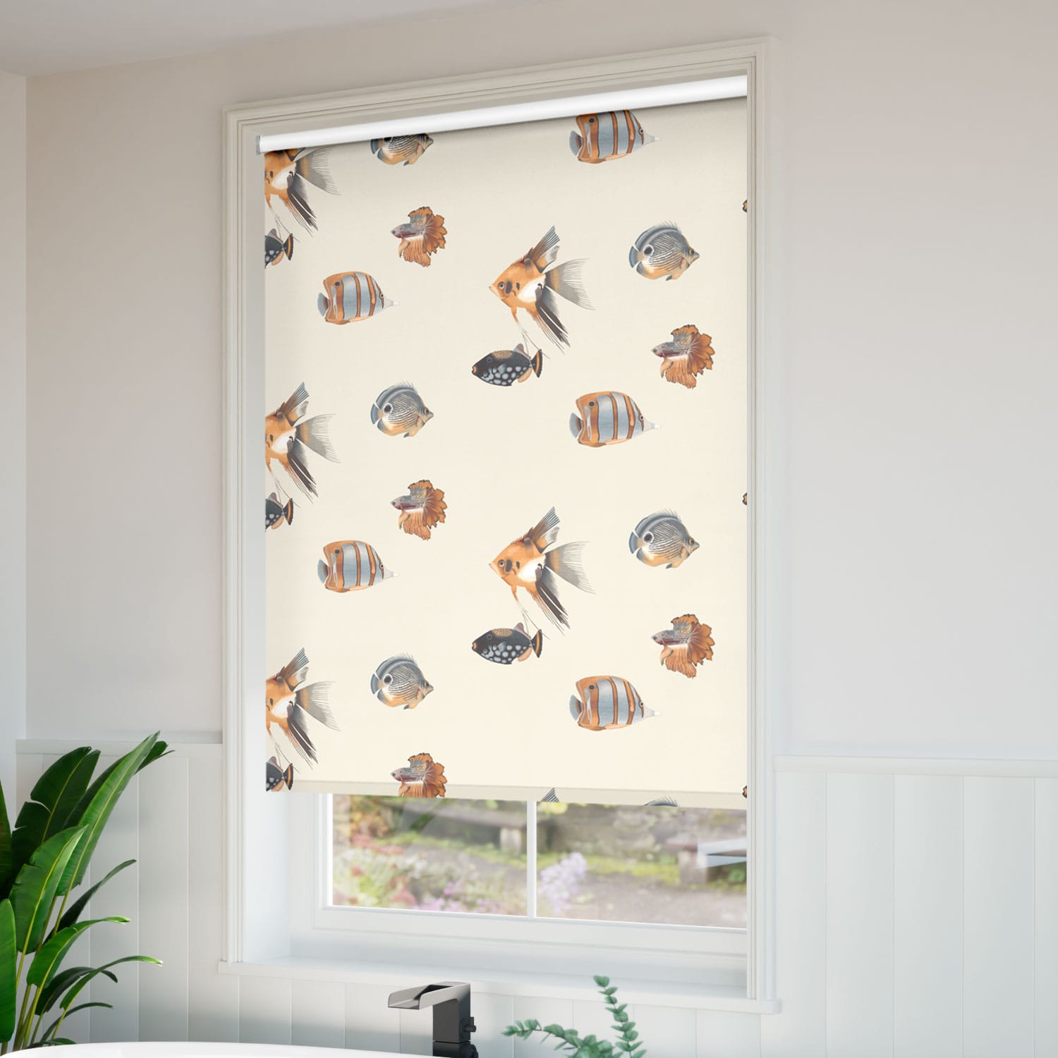 ColorizedZoom Splash Blackout Kamanu Amber Roller Blind 3706
