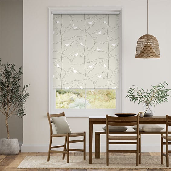 Colorized Springs Dawn Chorus Linen Roller Blind