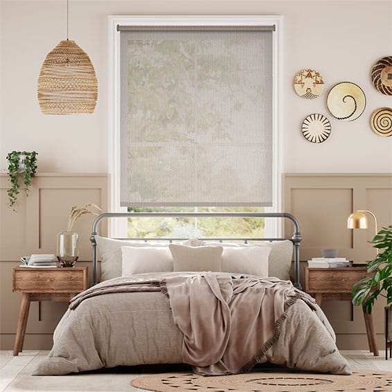 Colorized Oculus City Grey  Magic Screen Roller Blind