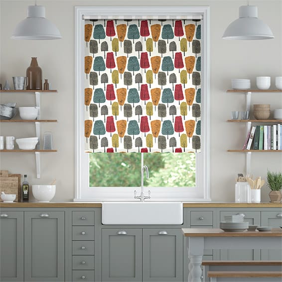Colorized Cedar Tree Chilli Roller Blind