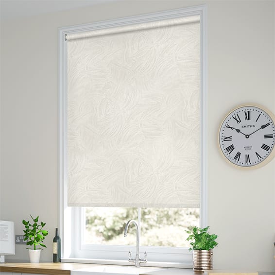ColorizedZoom Waves Blackout Beige Roller Blind 3751