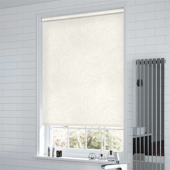 ColorizedZoom Waves Blackout Cream Roller Blind 3752