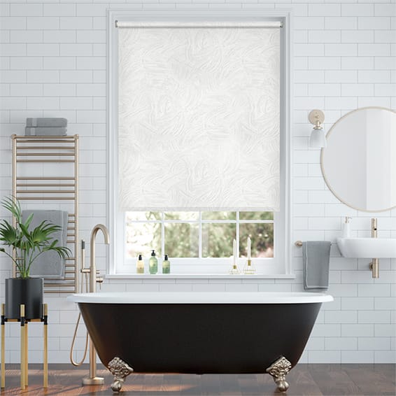 Colorized Waves Blackout White Roller Blind 3754