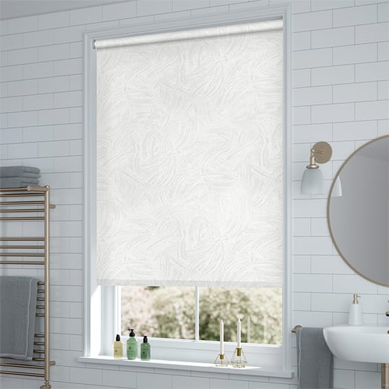 ColorizedZoom Waves Blackout White Roller Blind 3754