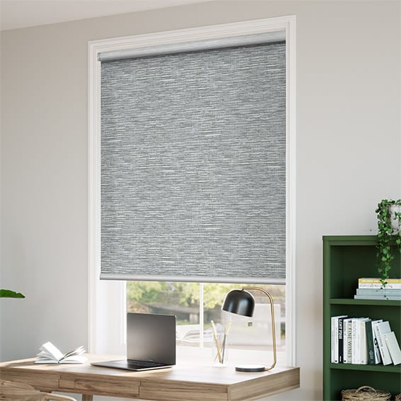 ColorizedZoom Caress Blackout Silver Roller Blind 3759