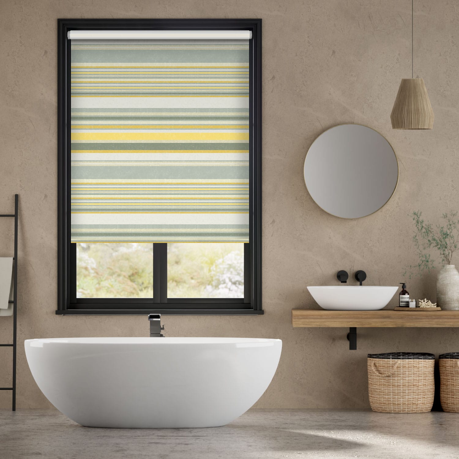Colorized Calcutta Stripe Sunshine Roller Blind 3766