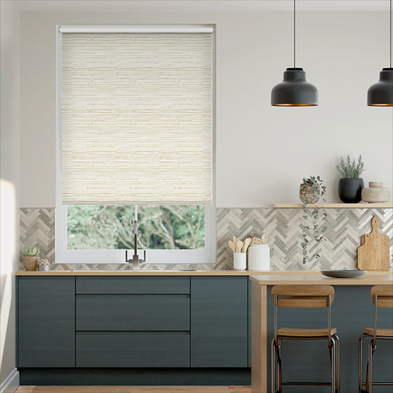 Colorized Lucius Blackout Alabaster Roller Blind