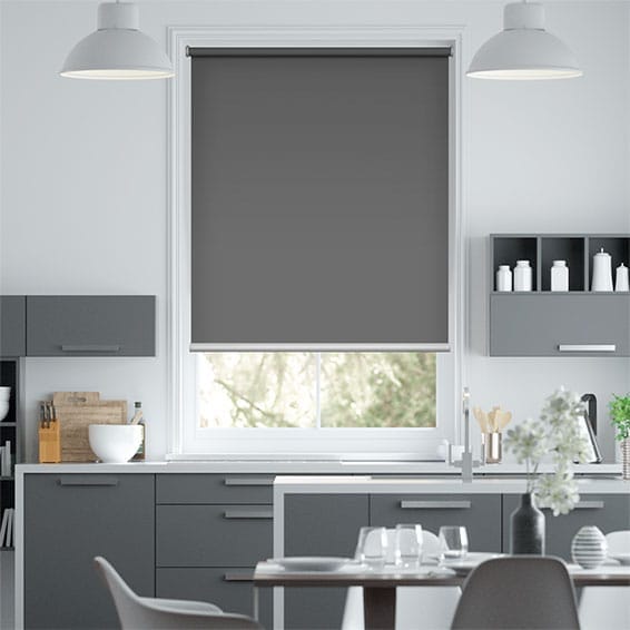 Colorized Electric Blackout Titan Wrought Iron Roller Blind 3844