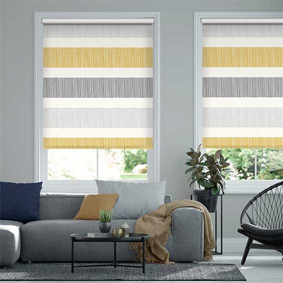 Colorized Electric Cardigan Stripe Flax Grey Roller Blind 3845