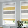 ColorizedZoom Electric Cardigan Stripe Flax Grey Roller Blind 3845