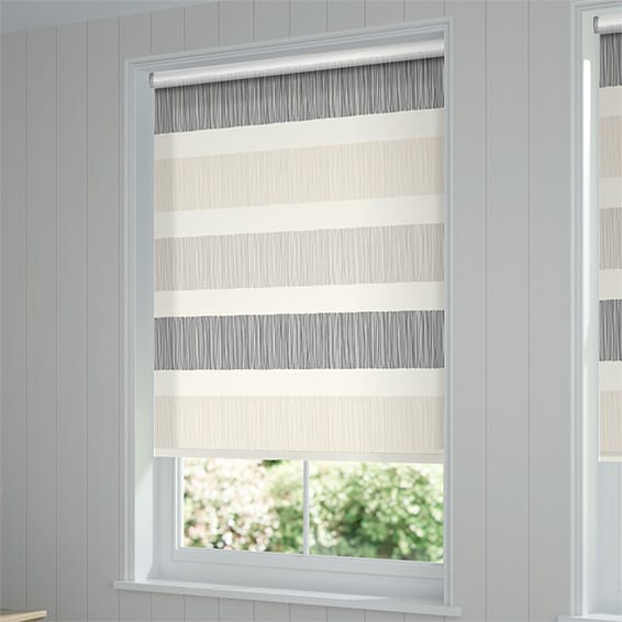 ColorizedZoom Electric Cardigan Stripe Stone Roller Blind 3846
