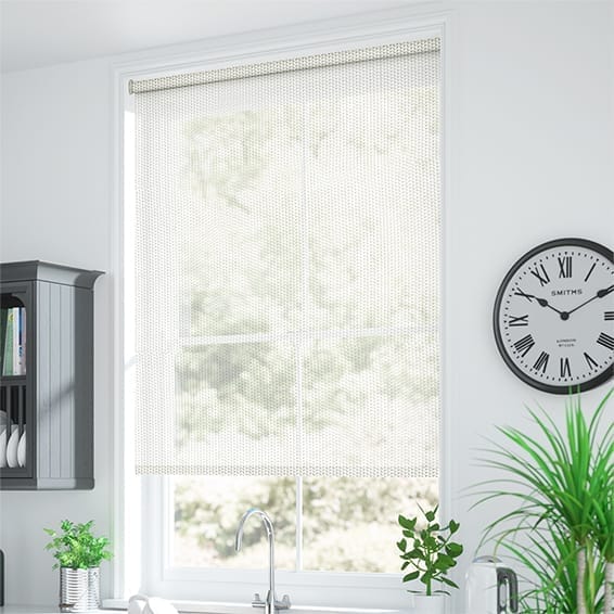 ColorizedZoom Electric Oculus Cotton White  Roller Blind 3856