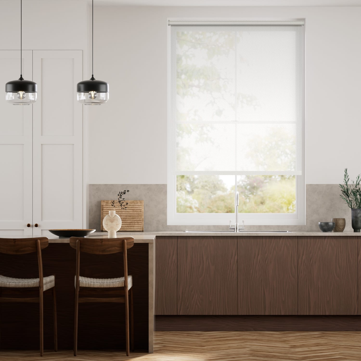 Colorized Electric Oculus Bone White  Roller Blind 3854