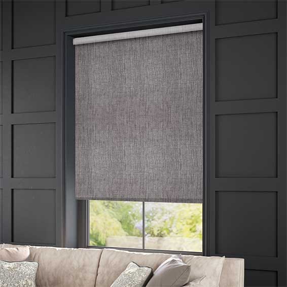 ColorizedZoom Electric Thermal Luxe Dimout Cinder Roller Blind 3865