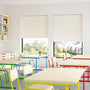 ColorizedZoom Contract Metropolis PVC Blackout Alabaster Roller Blind 3916