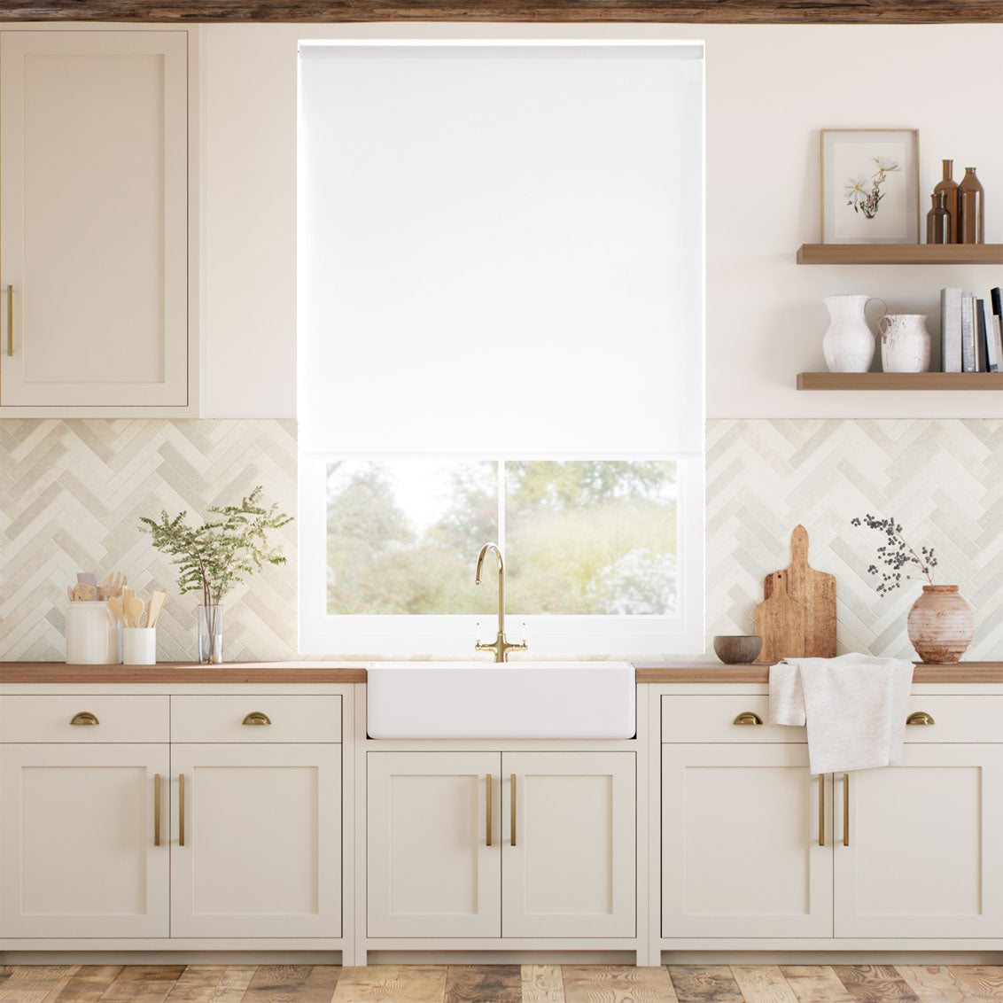 Colorized Metropolis PVC Blackout Cool White Roller Blind 3919