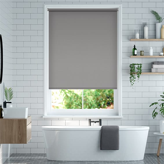 Colorized Metropolis PVC Blackout Pewter Roller Blind