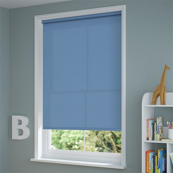 ColorizedZoom City Admiral Blue Roller Blind 3929
