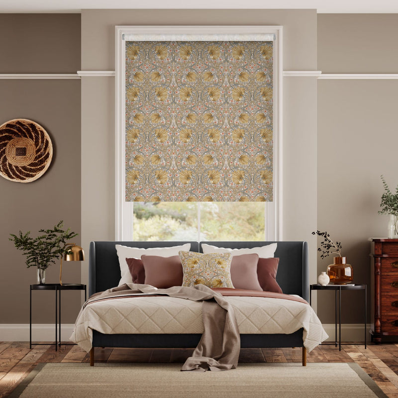 Colorized William Morris Pimpernel Butterscotch  Roller Blind 3944