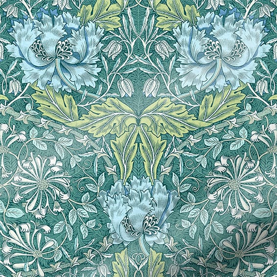ColorizedPLA William Morris Honeysuckle and Tulip Velvet Moonstone Roller Blind 3947