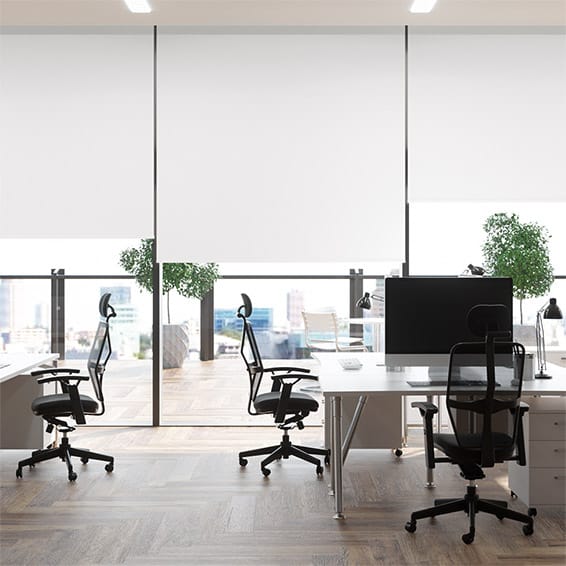 Colorized Contract Capital Blackout Bright White Roller Blind 3993