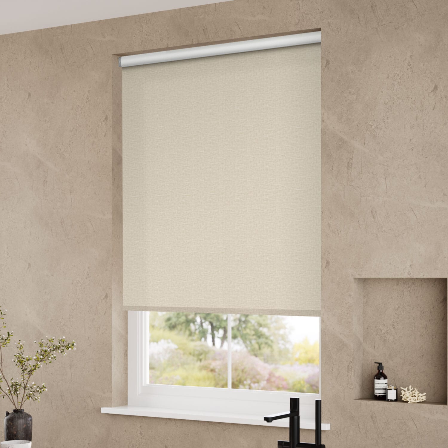 ColorizedZoom Fara Blackout Travertine  Roller Blind 4028