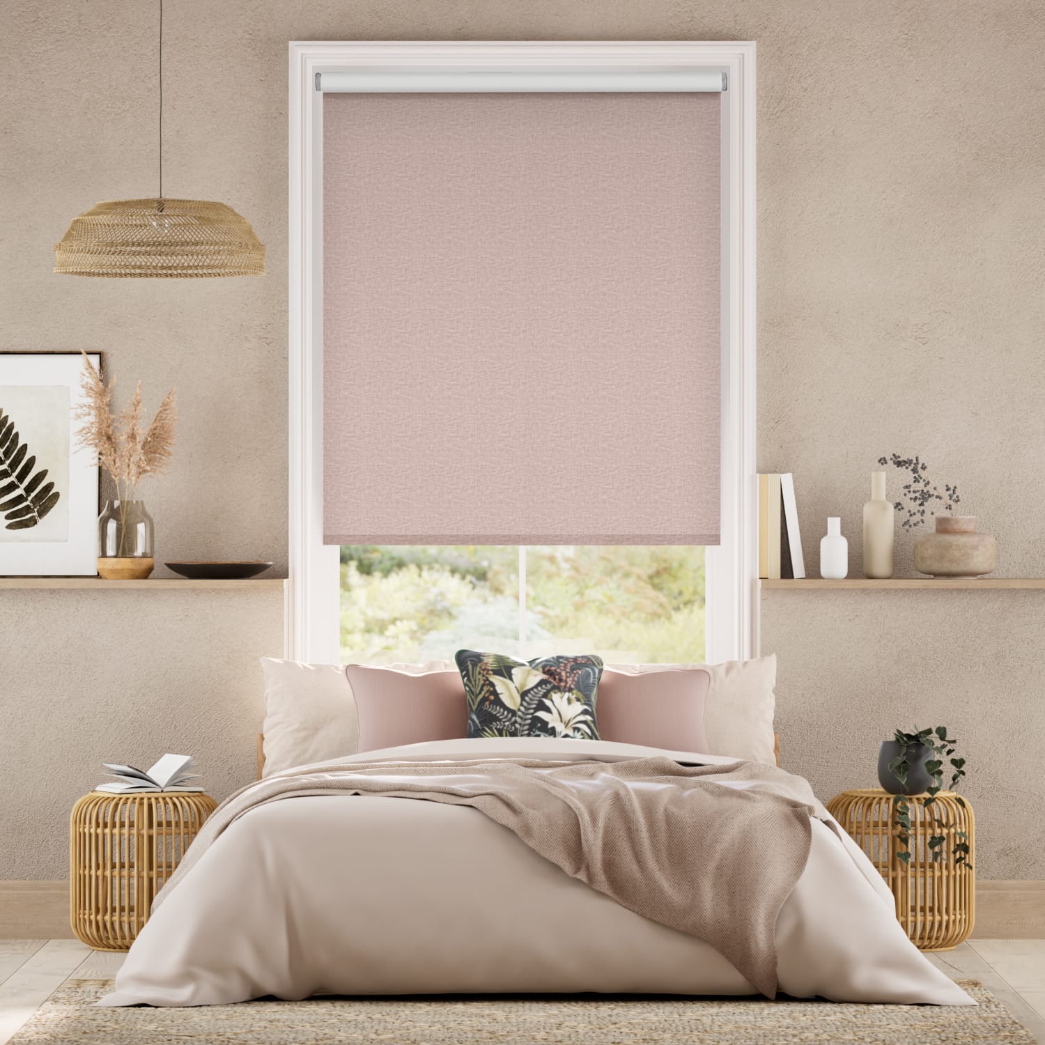 Colorized Fara Blackout Moroccan Rose  Roller Blind 4020