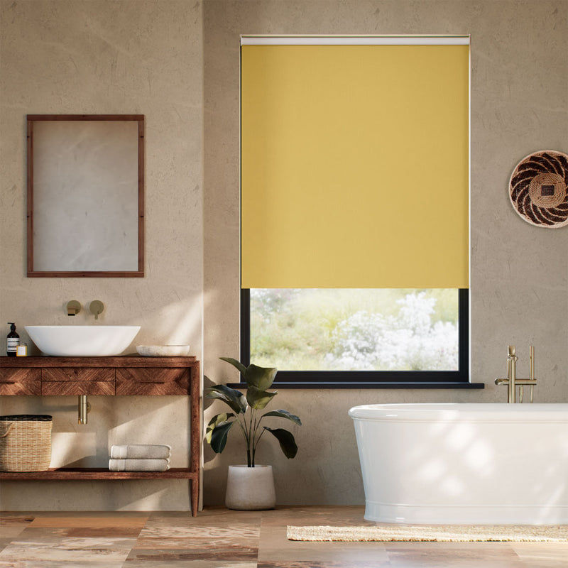 Colorized Fara Blackout Soft Ochre Roller Blind 4025