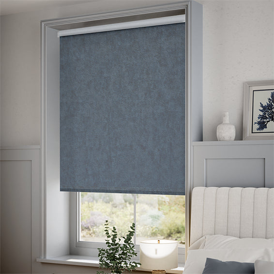 ColorizedZoom Choices Alva Yale Blue Roller Blind 4124