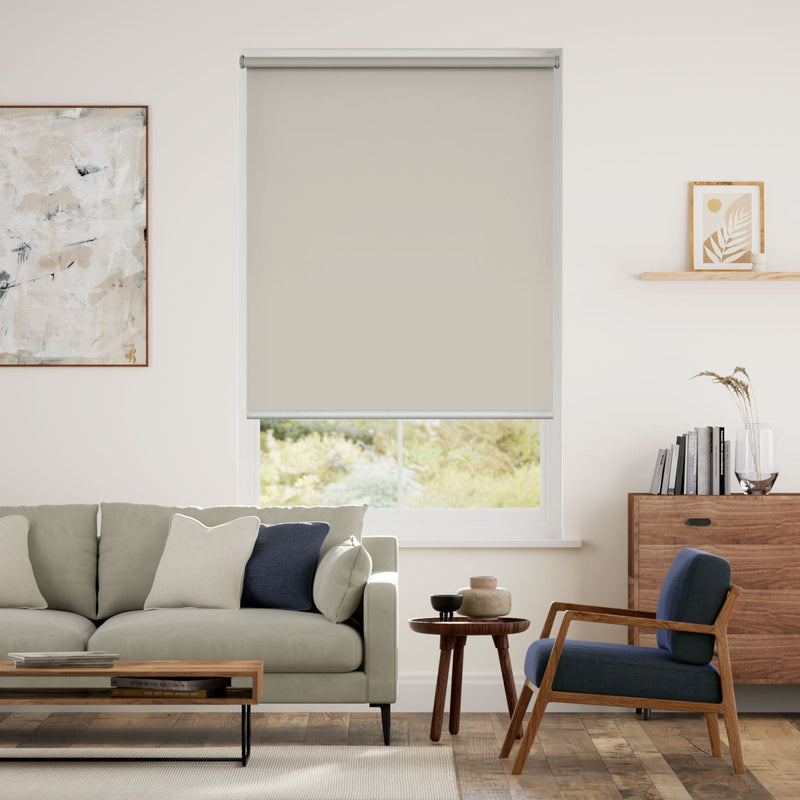 Colorized Electric Titan Blackout Carrington Beige Roller Blind 4129