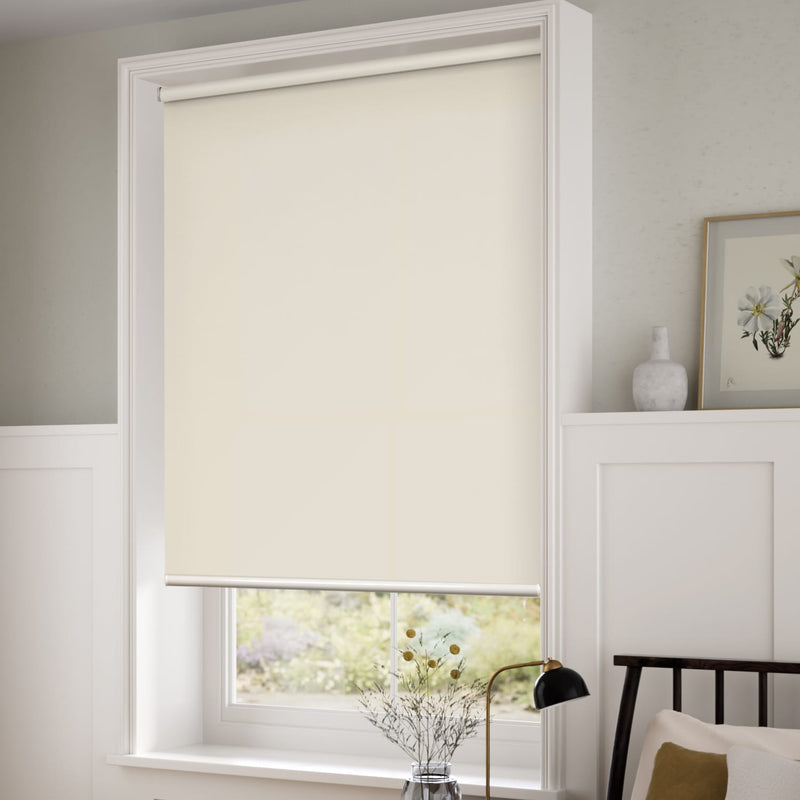ColorizedZoom Electric Titan Blackout Bone White Roller Blind 4127