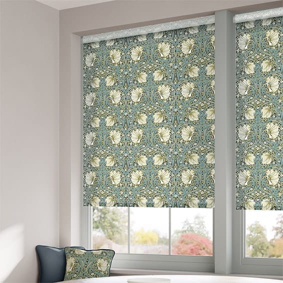 ColorizedZoom Electric William Morris Pimpernel Sage Roller Blind 4162