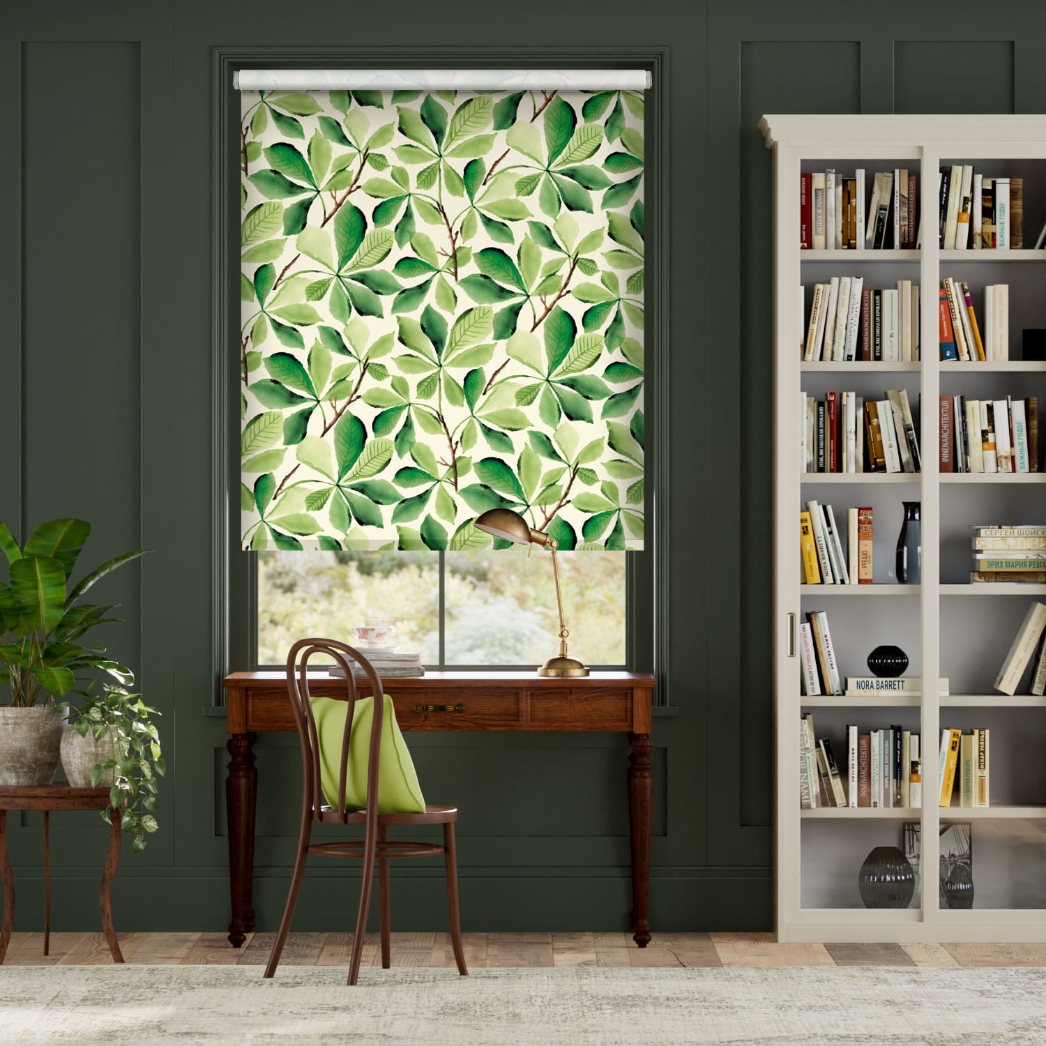 Colorized Choices Horse Chestnut Green Roller Blind