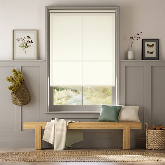 Colorized Electric Avalon Devon Cream  Roller Blind 4240