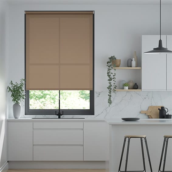 Colorized Electric Avalon Coffee Bean Roller Blind 4238