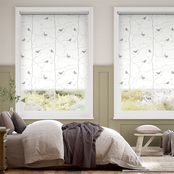 Colorized Twist2Go Springs Dawn Chorus Heather  Roller Blind 8985