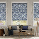 Colorized Twist2Go Ikat Damask Ink Blue  Roller Blind 4382