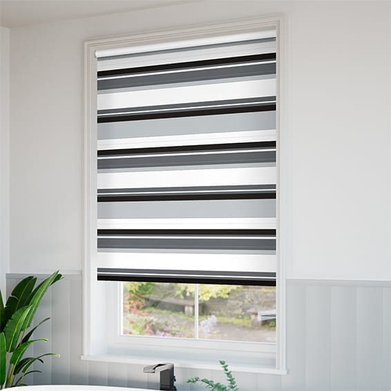 ColorizedZoom Twist2Go Splash Blackout Letterbox Noir Roller Blind 4395