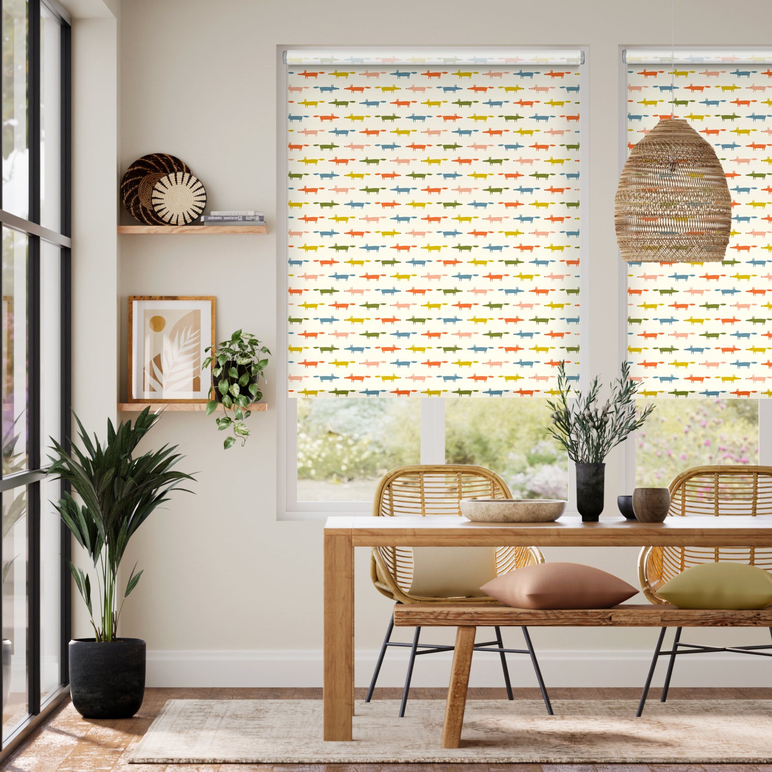 Colorized Little Fox Popsicle Birthday Roller Blind 4431