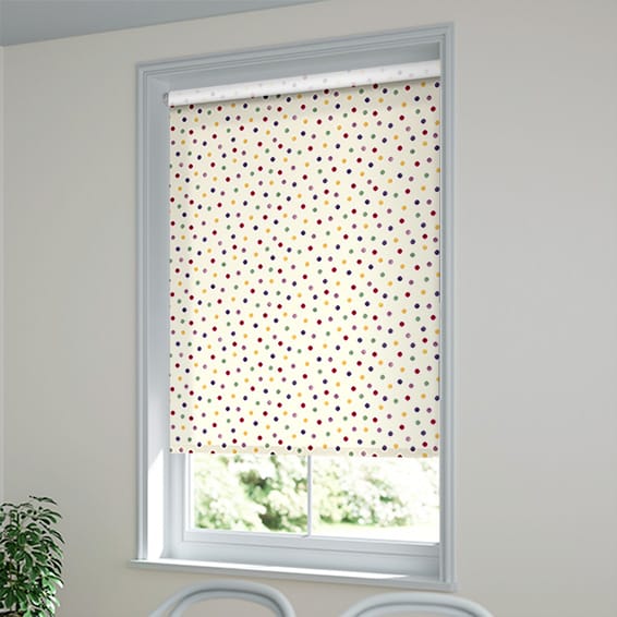 ColorizedZoom Twist2Go Polka Dot Purple Roller Blind 4572
