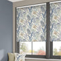 ColorizedZoom Twist2Go Inky Botanical Blue Stone Roller Blind 4607