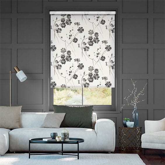 Colorized Twist2Go Floris Charcoal Roller Blind 4621