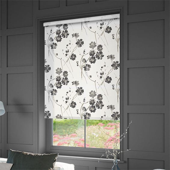 ColorizedZoom Twist2Go Floris Charcoal Roller Blind 4621